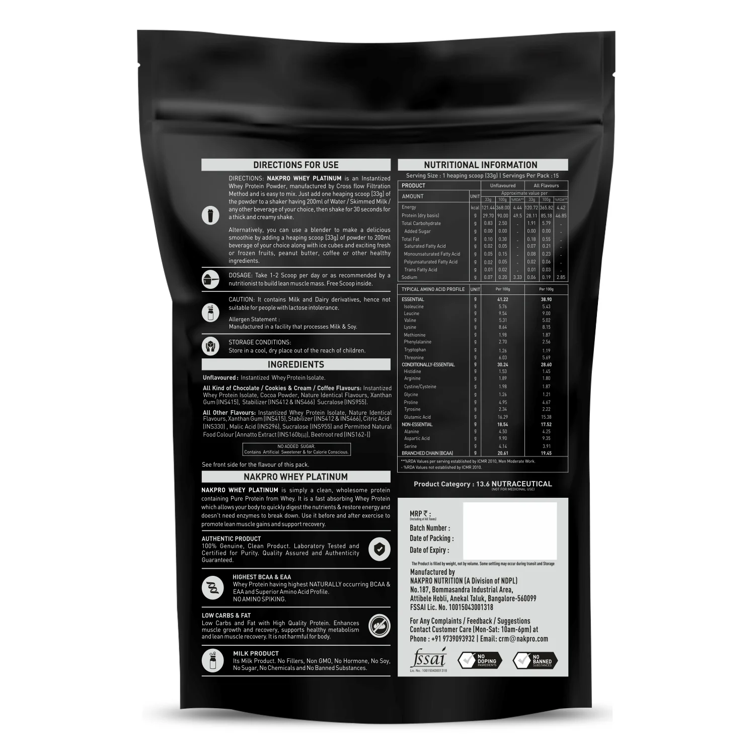 Nakpro Platinum Whey Protein Isolate | 82g Protein | Trustified Certified - Image 24