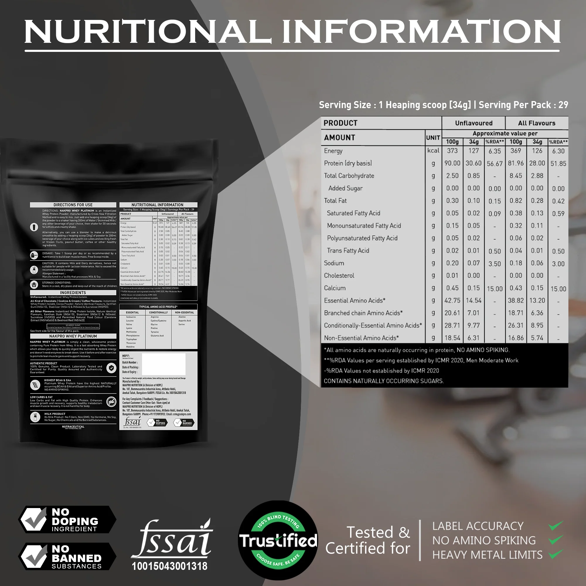 Nakpro Platinum Whey Protein Isolate | 82g Protein | Trustified Certified - Image 66