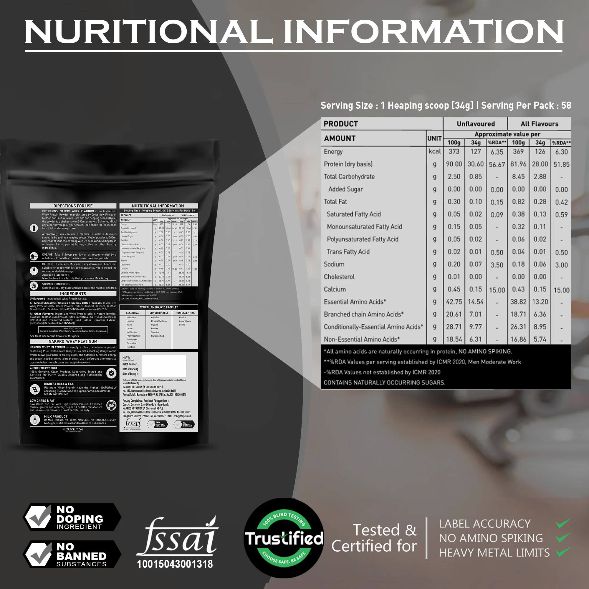 Nakpro Platinum Whey Protein Isolate | 82g Protein | Trustified Certified - Image 68