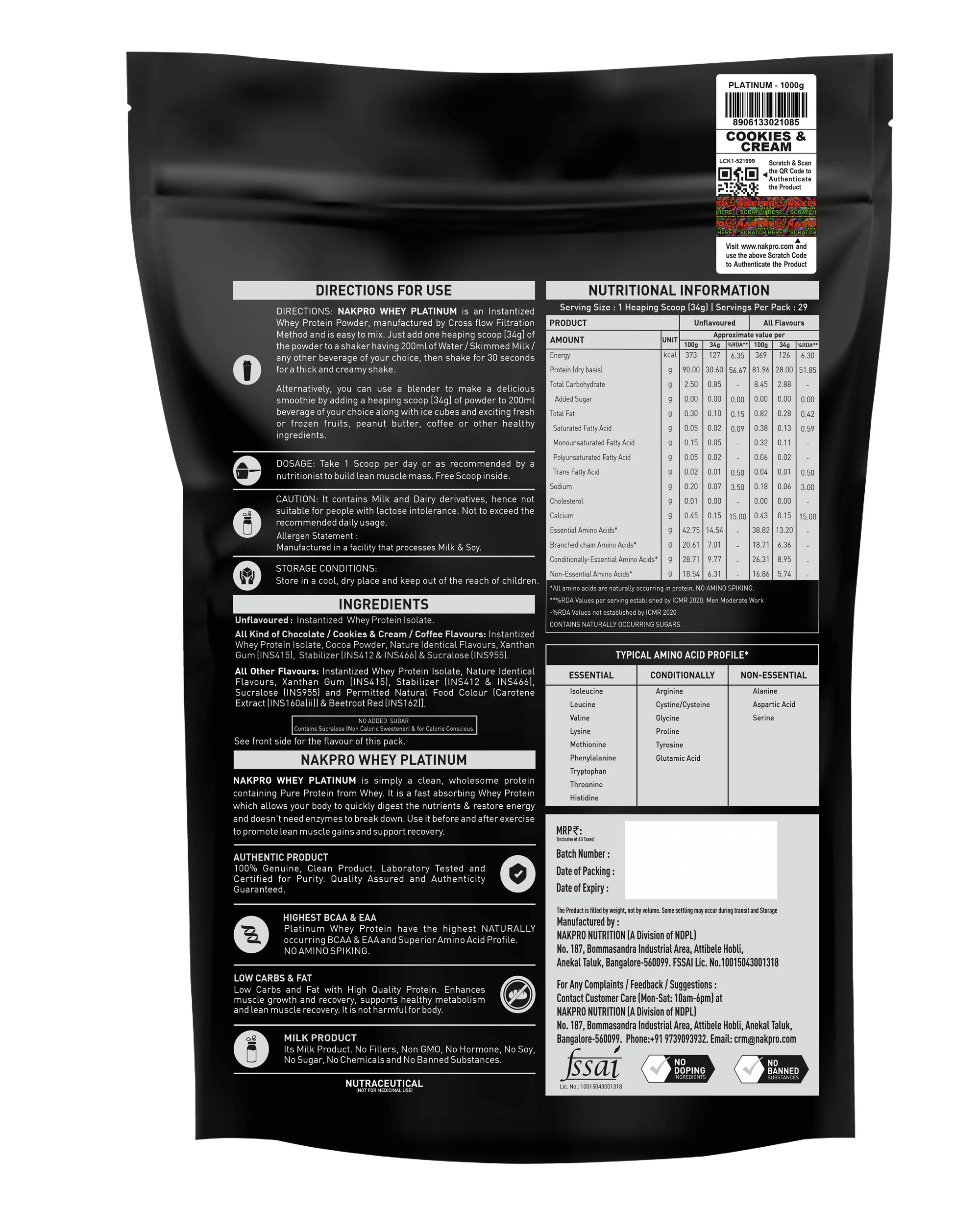 Nakpro Platinum Whey Protein Isolate | 82g Protein | Trustified Certified - Image 101