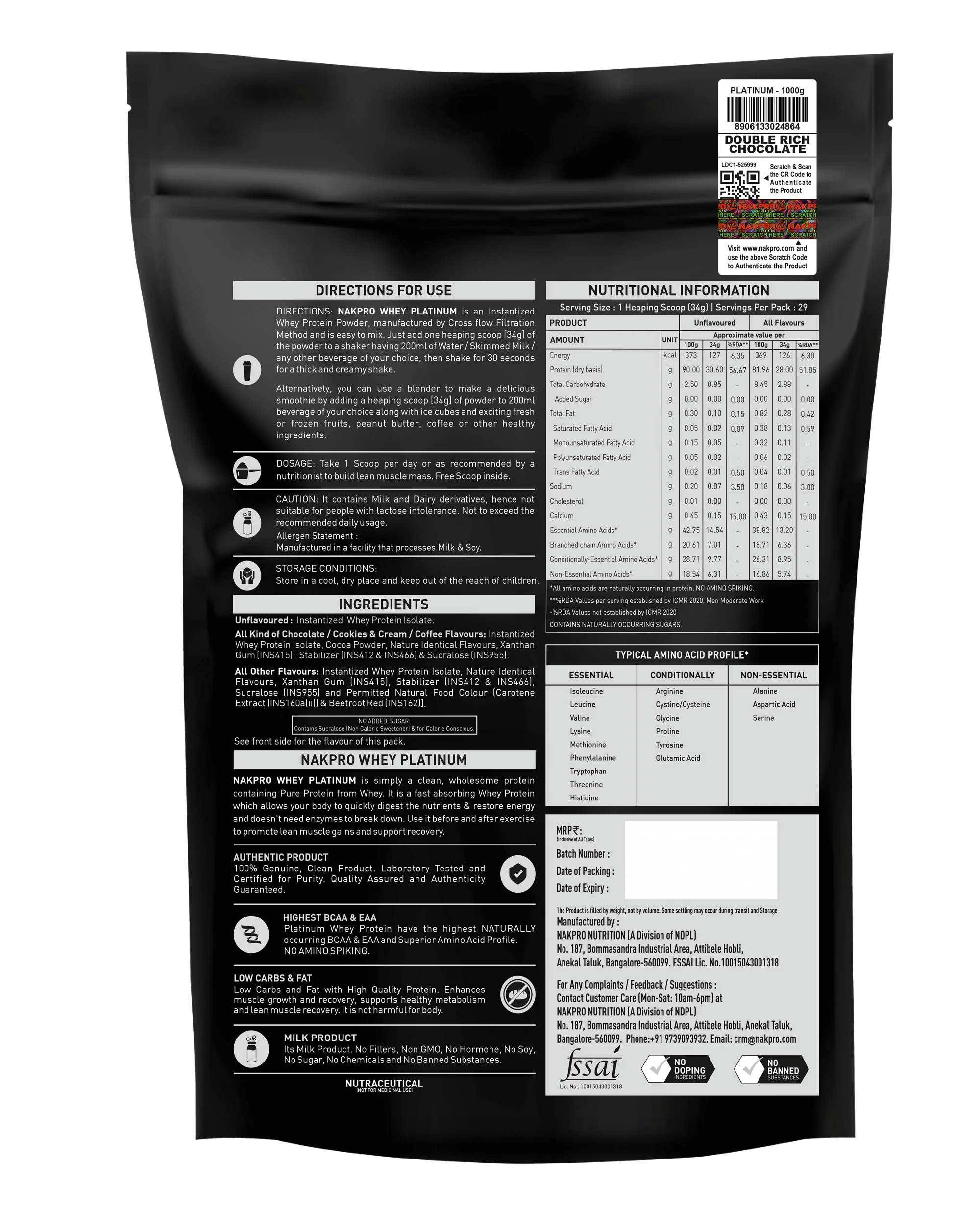 Nakpro Platinum Whey Protein Isolate | 82g Protein | Trustified Certified - Image 105