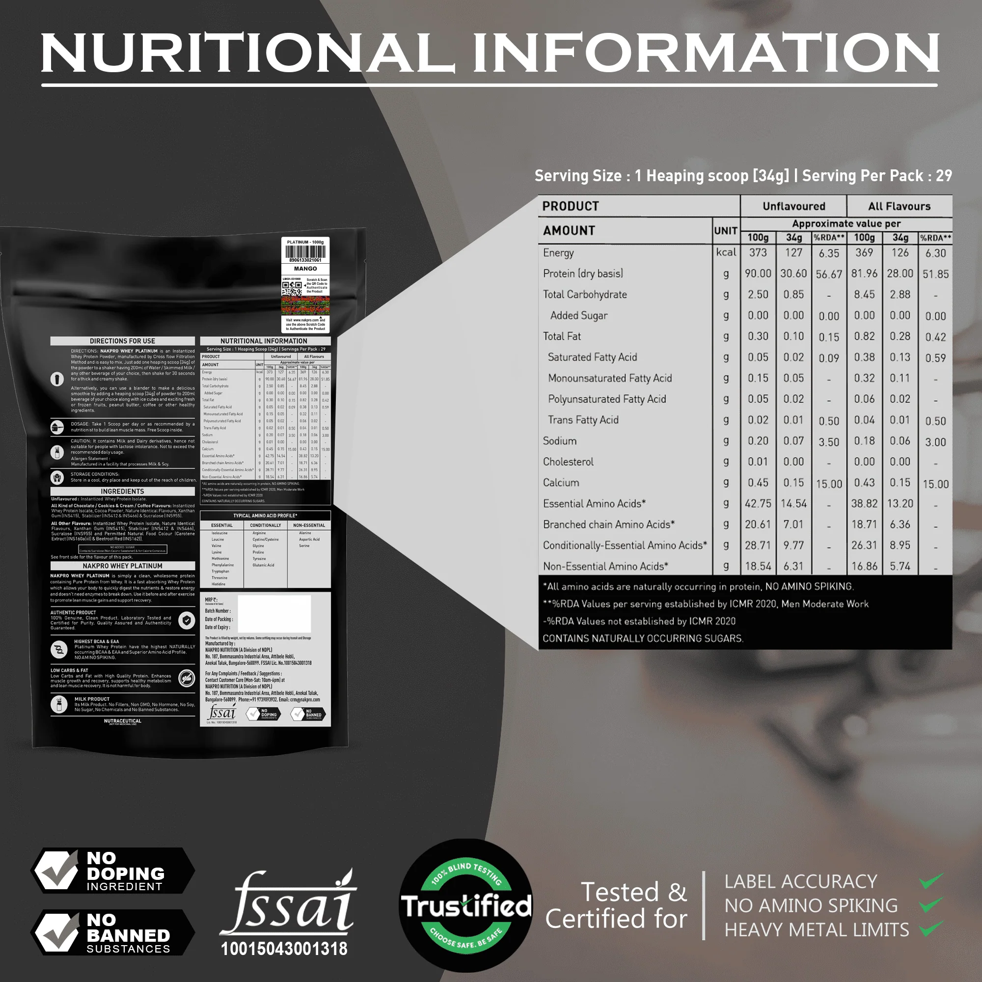 Nakpro Platinum Whey Protein Isolate | 82g Protein | Trustified Certified - Image 108