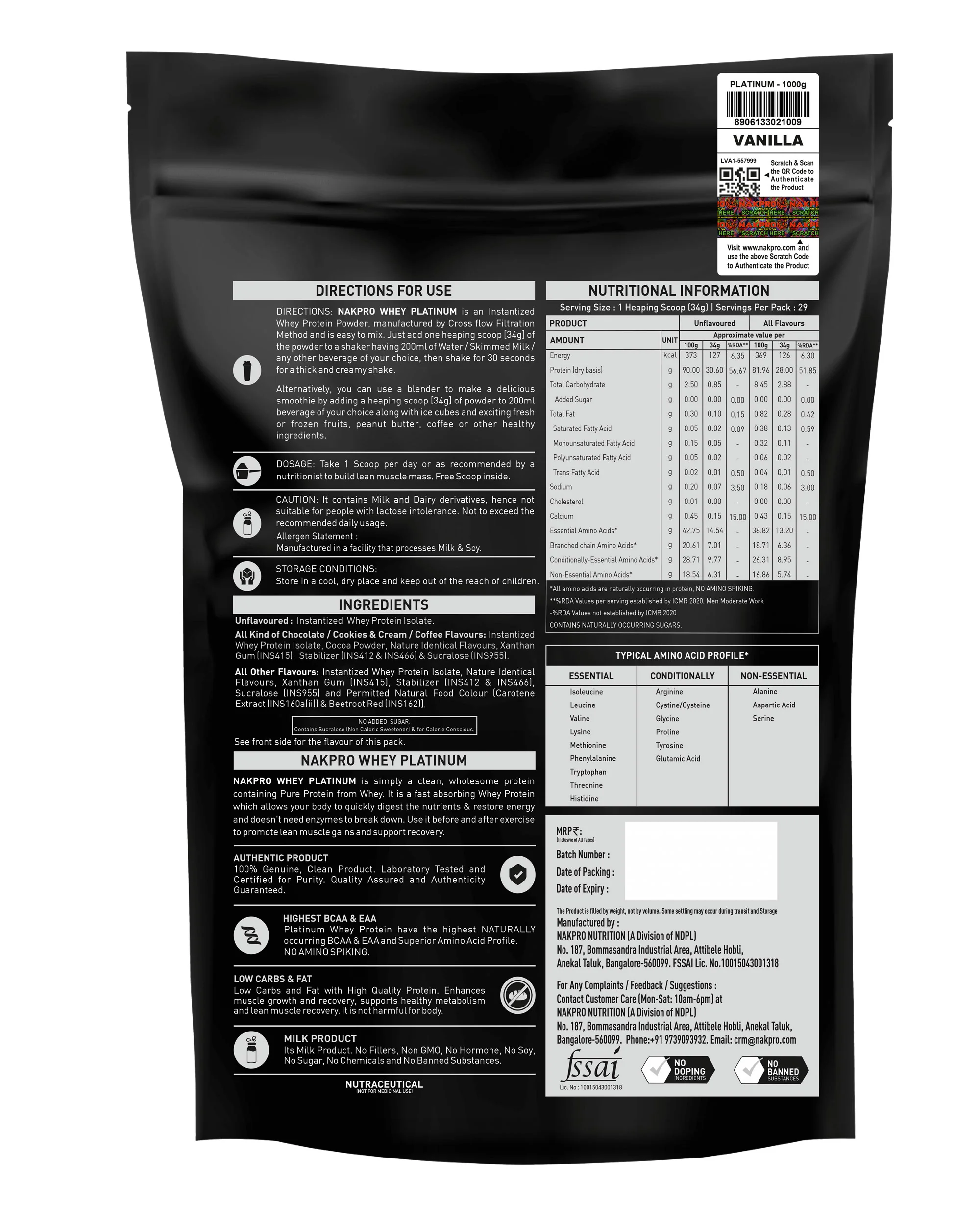 Nakpro Platinum Whey Protein Isolate | 82g Protein | Trustified Certified - Image 113