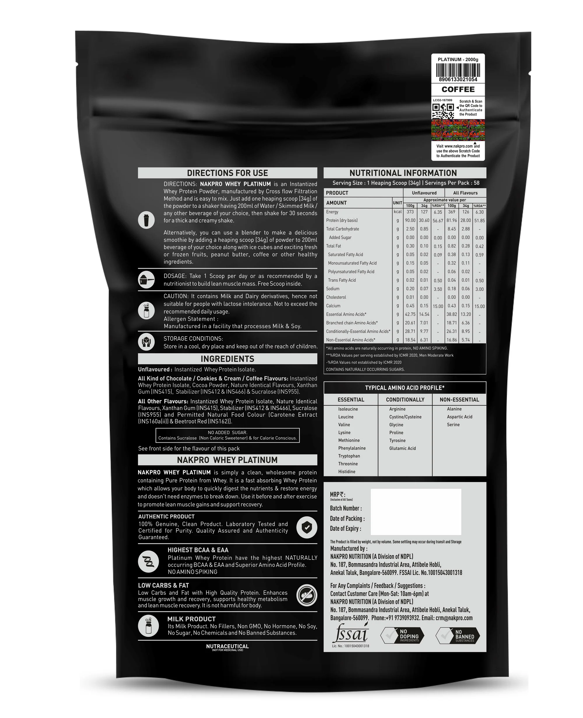 Nakpro Platinum Whey Protein Isolate | 82g Protein | Trustified Certified - Image 116