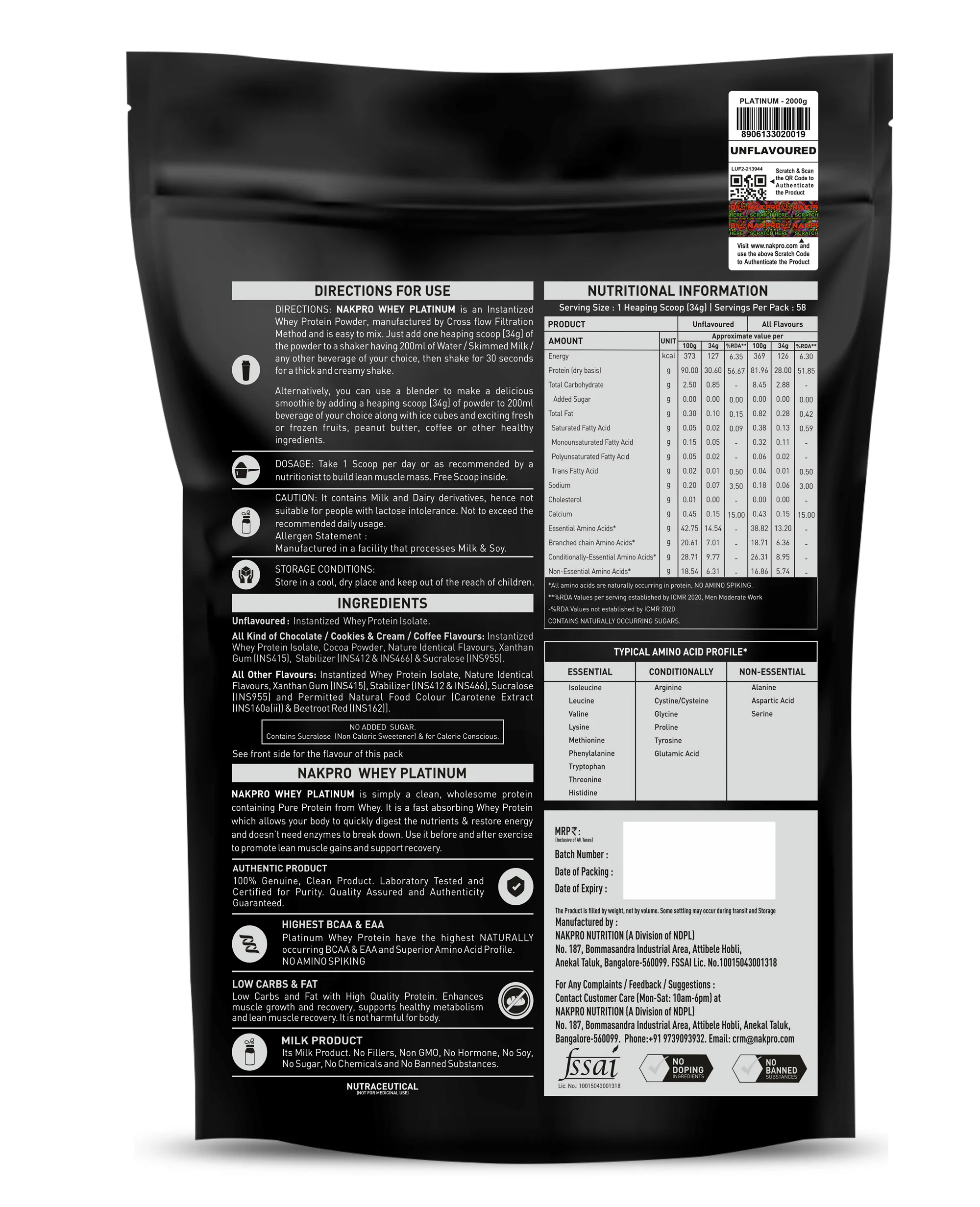 Nakpro Platinum Whey Protein Isolate | 82g Protein | Trustified Certified - Image 130
