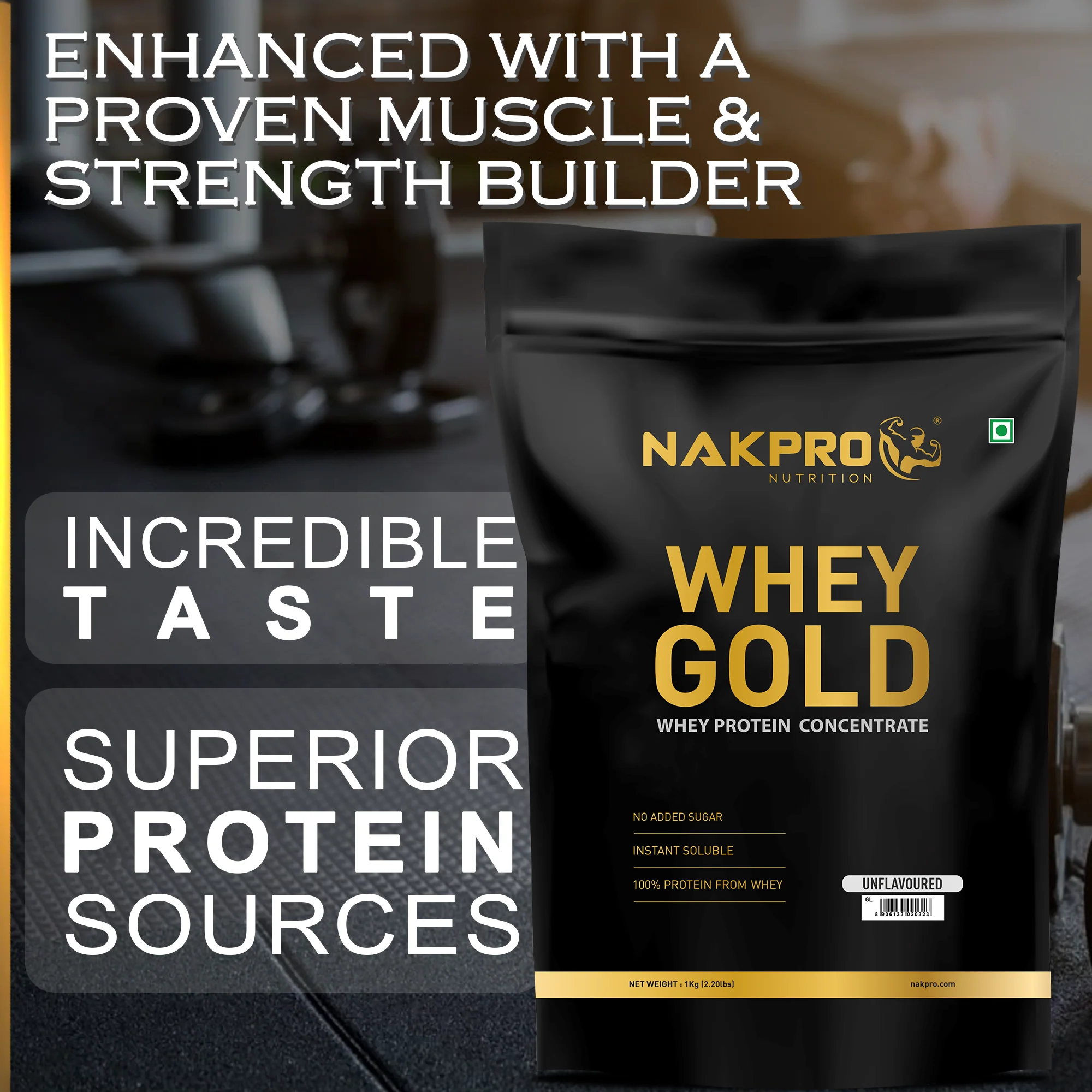 Nakpro Whey Gold Protein Concentrate | 80g Protein | Clean Unflavored Whey Protein | Trustified Certified - Image 21