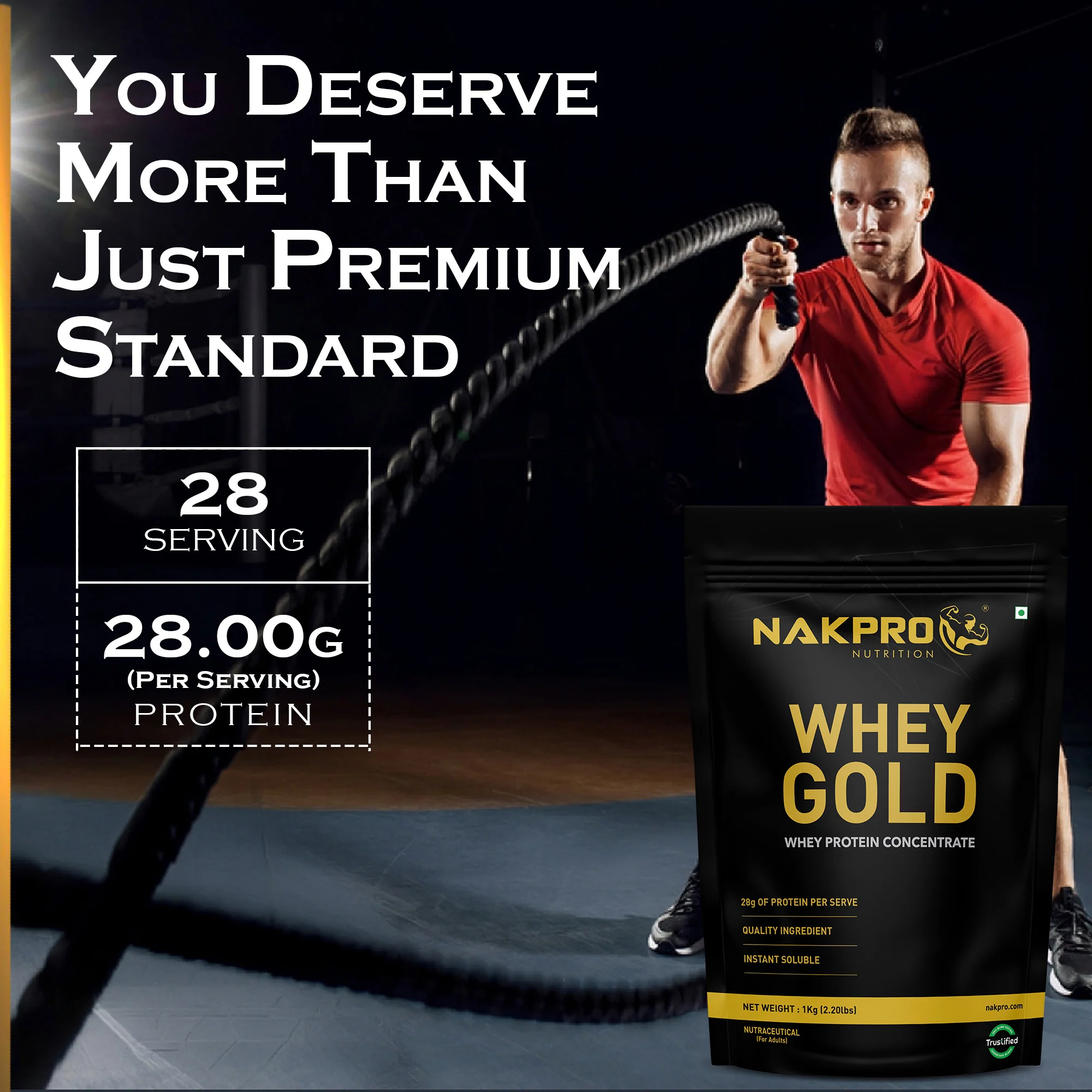 Nakpro Whey Gold Protein Concentrate | 80g Protein | Clean Unflavored Whey Protein | Trustified Certified - Image 28