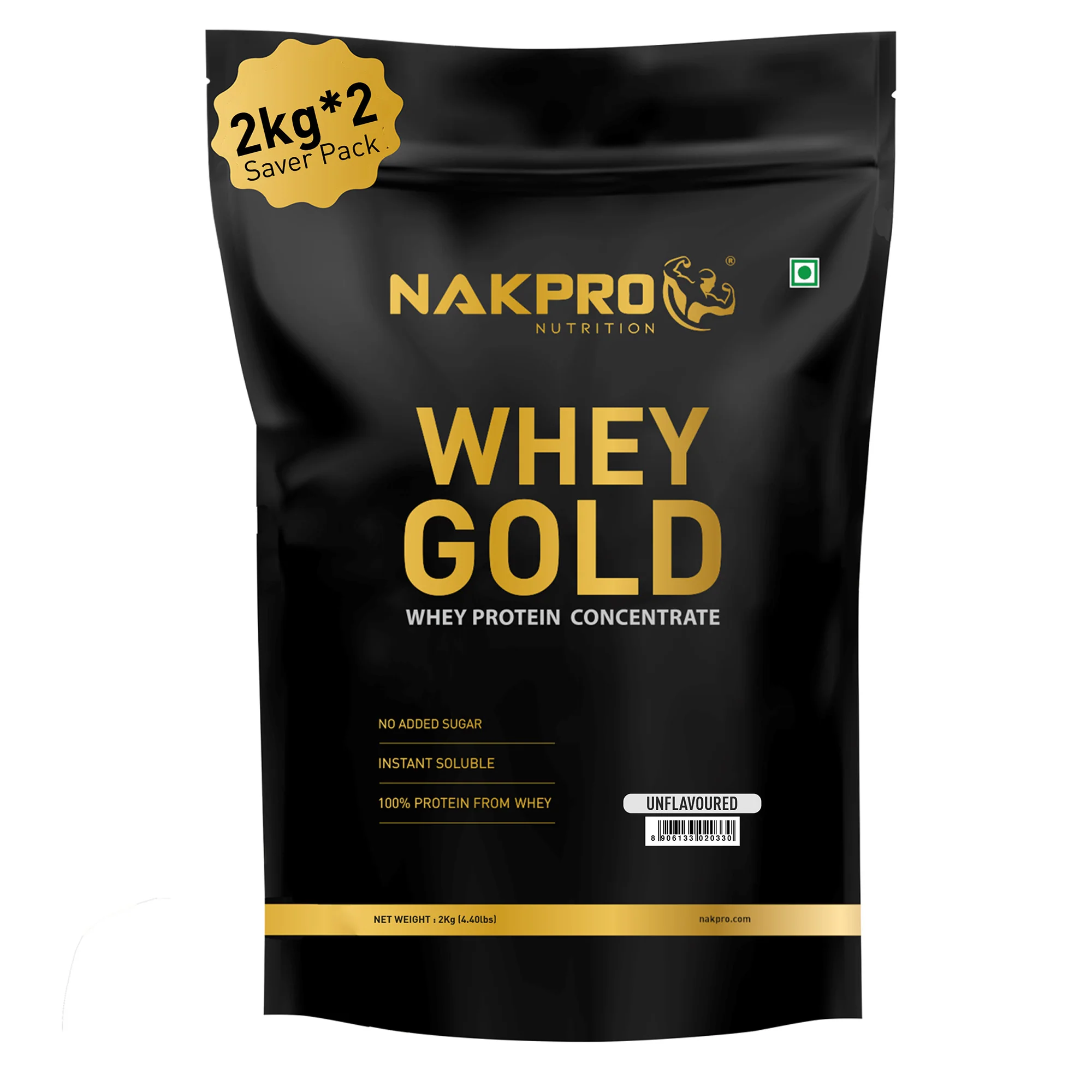 Nakpro Whey Gold Protein Concentrate | 80g Protein | Clean Unflavored Whey Protein | Trustified Certified - Image 4