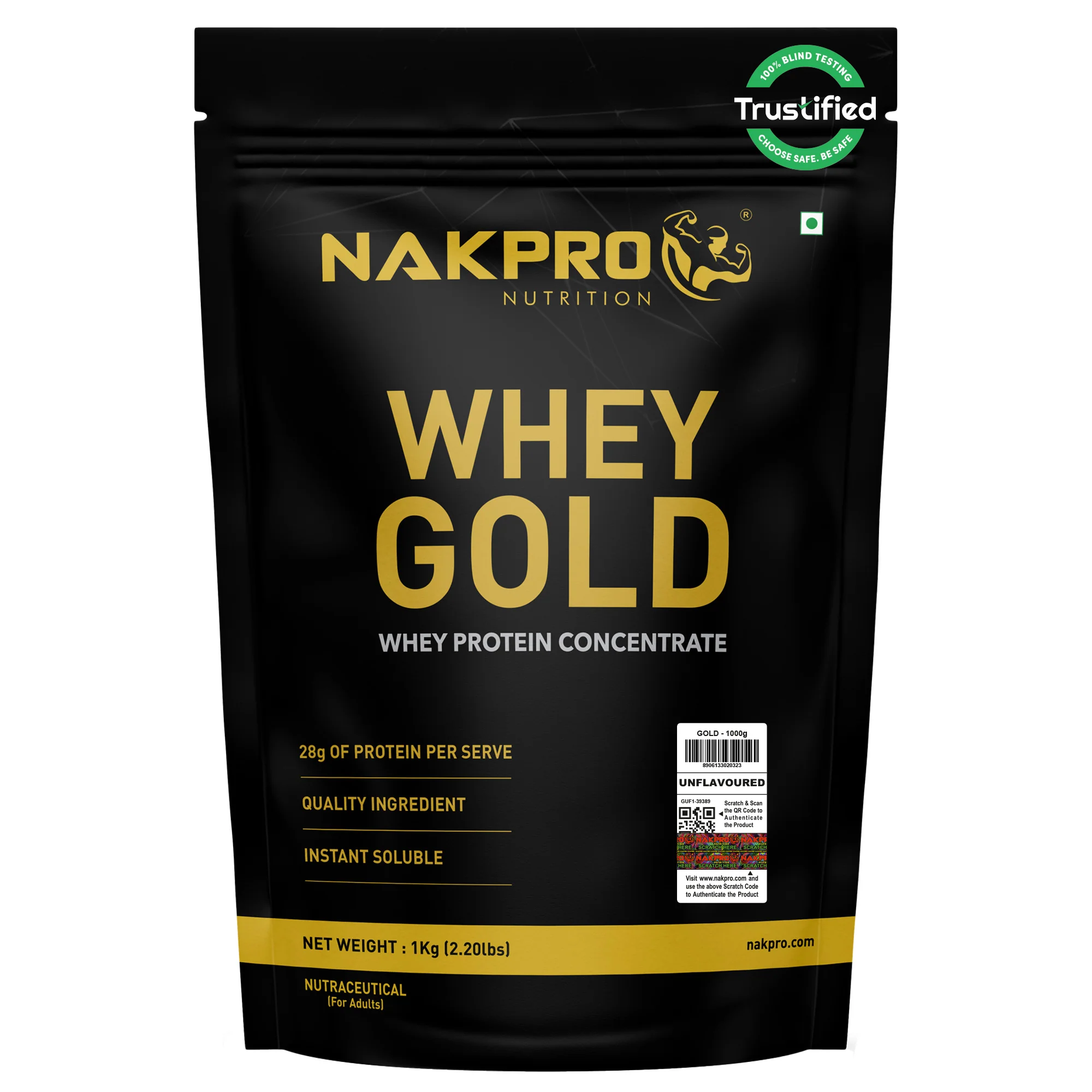 Nakpro Whey Gold Protein Concentrate | 80g Protein | Clean Unflavored Whey Protein | Trustified Certified - Image 40